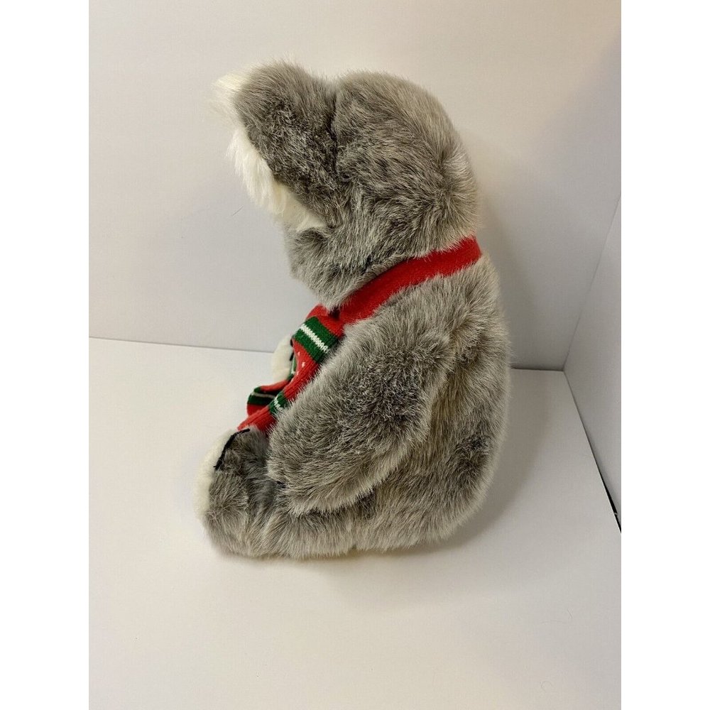 Animal Toys Brand 1988 Koala 14” Plush Stuffed‎  Holiday Christmas Scarf Vintage - Picture 2 of 11